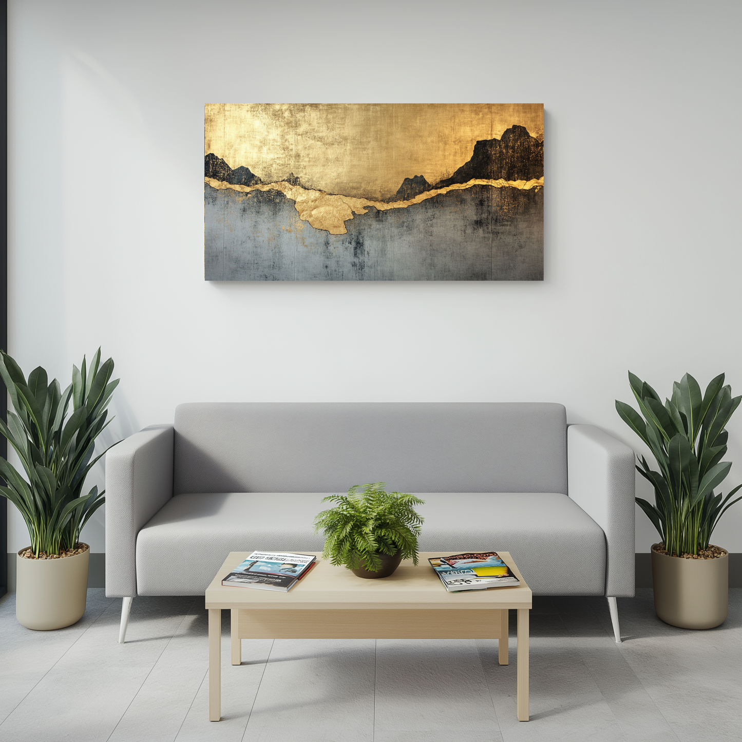 Large canvas wall art - Golden Volcano