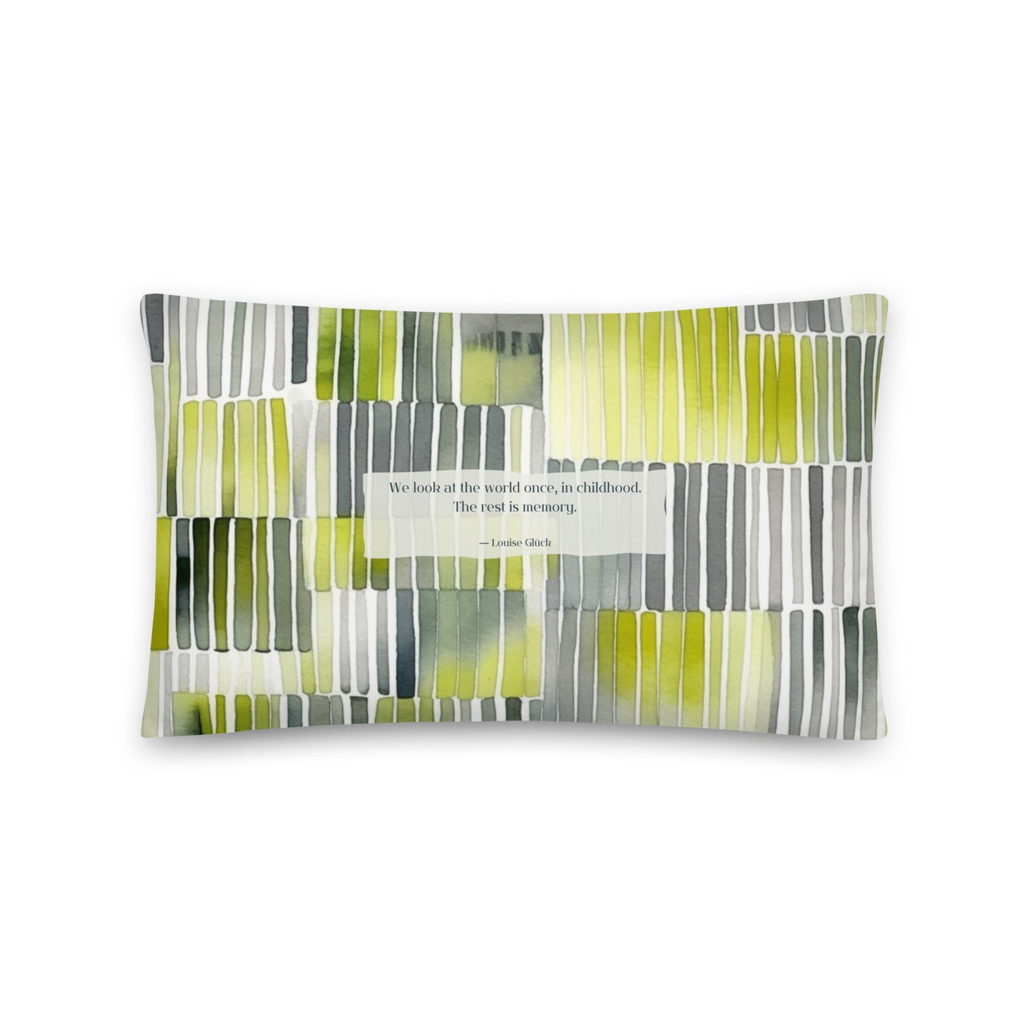 Healing Pillow - Self-exploration - Self-knowledge - Louise Glück - Chartreuse