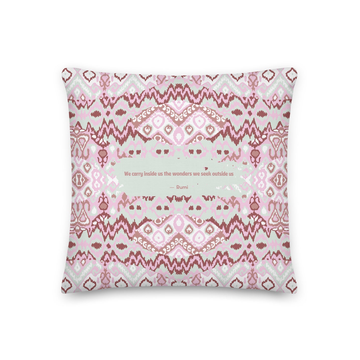 Healing Pillow - Self-exploration - Mindfulness - Rumi - Multicolor pink