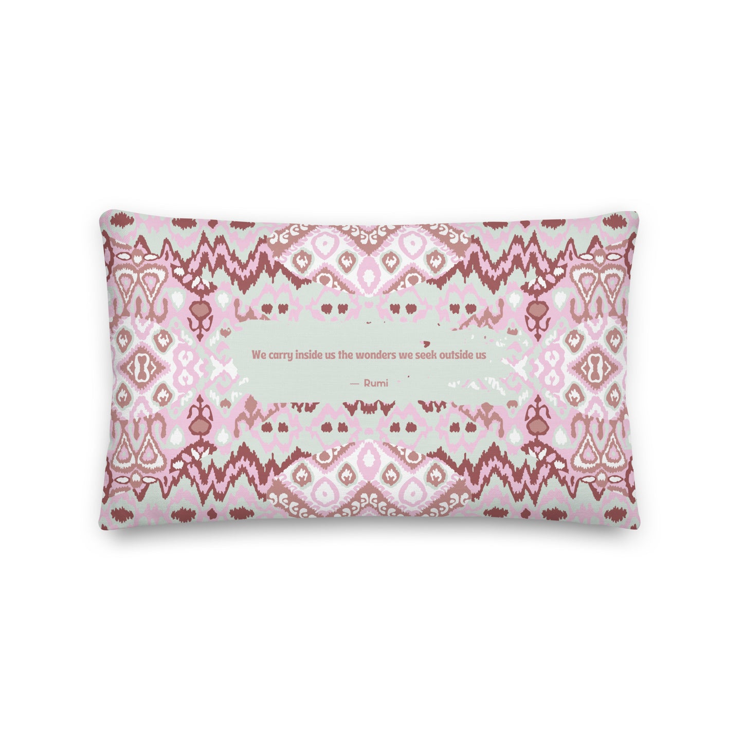 Healing Pillow - Self-exploration - Mindfulness - Rumi - Multicolor pink