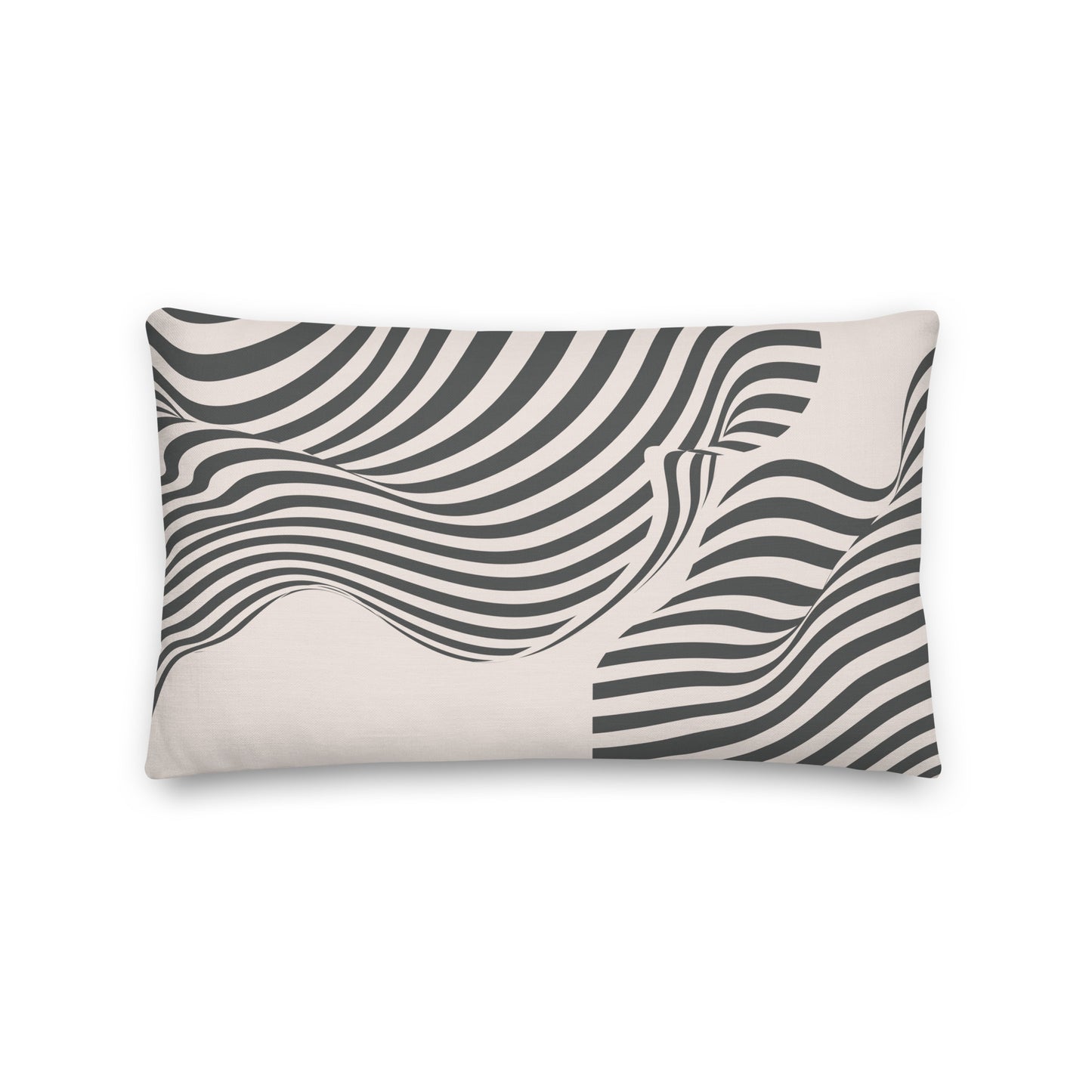 Healing Pillow - Love - Romantic Gift - Frank O'Hara poem - Black and ivory