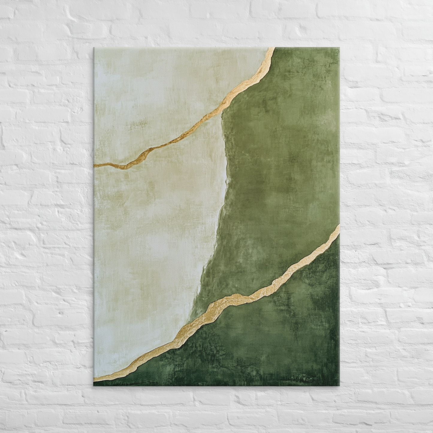 Large canvas wall art - Kintsugi Earth