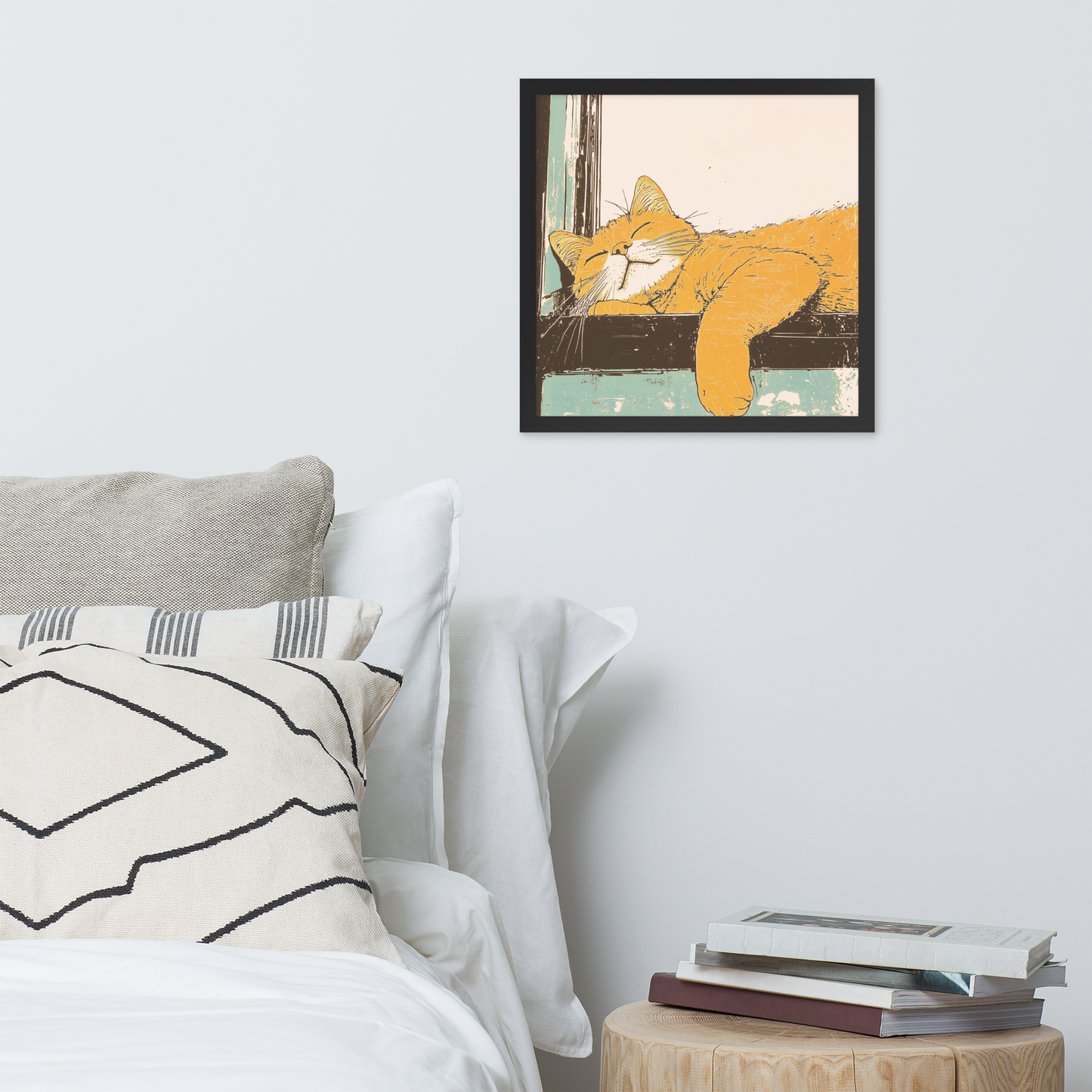 Framed poster - Napping Kitty