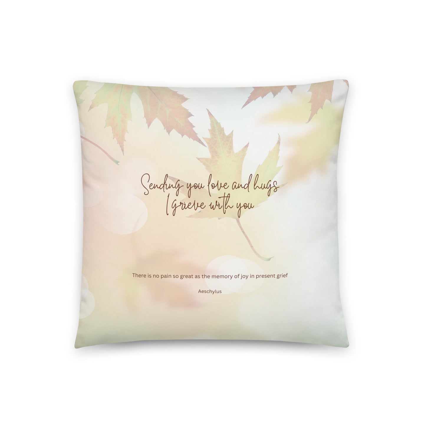 Healing Pillow - Grief & Loss - Sympathy Gift - Aeschylus