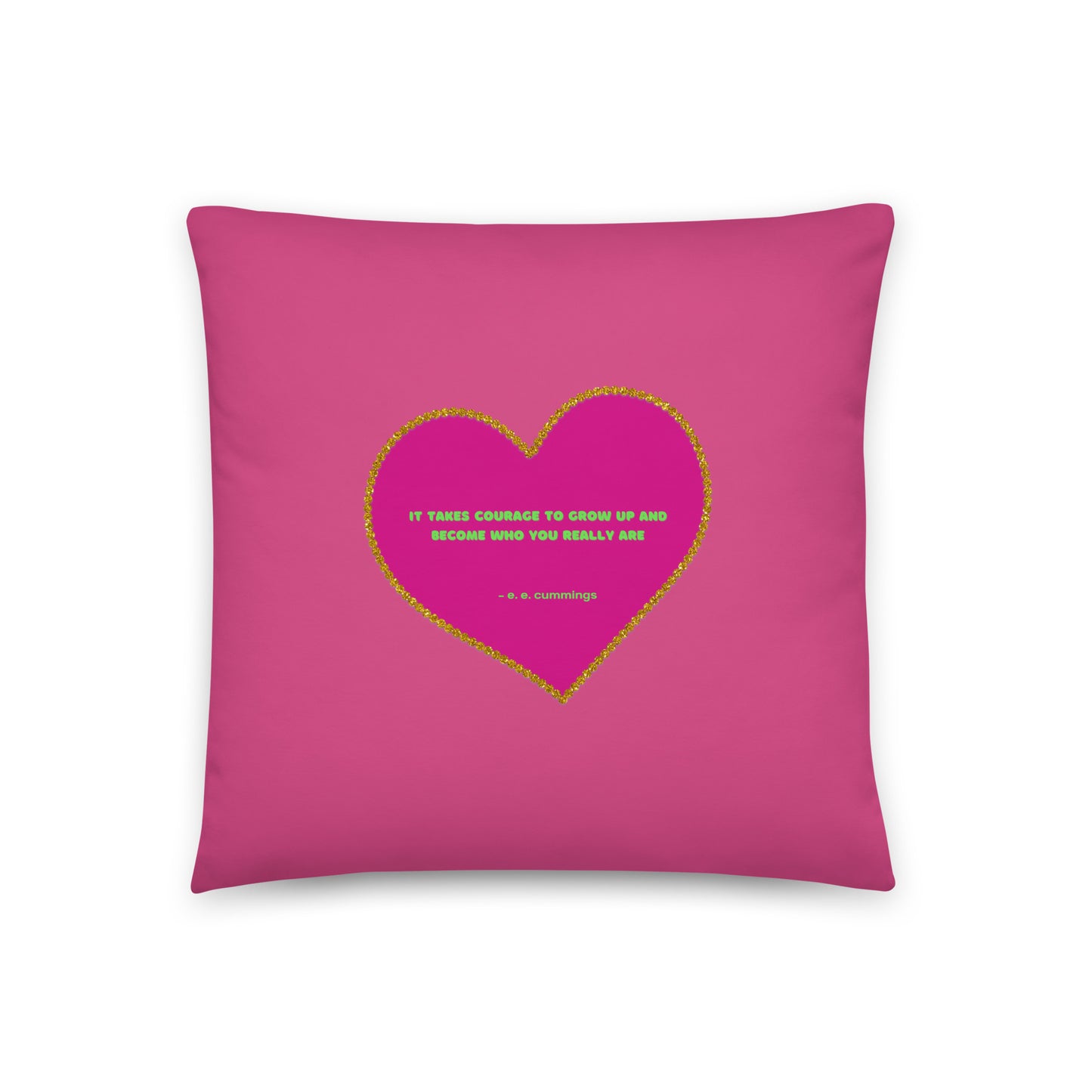 Healing Pillow - Gift for Teen & Young Adult - Encourage - e. e. cummings