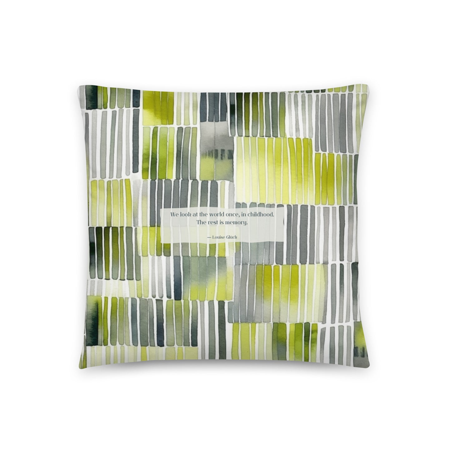 Healing Pillow - Self-exploration - Self-knowledge - Louise Glück - Chartreuse