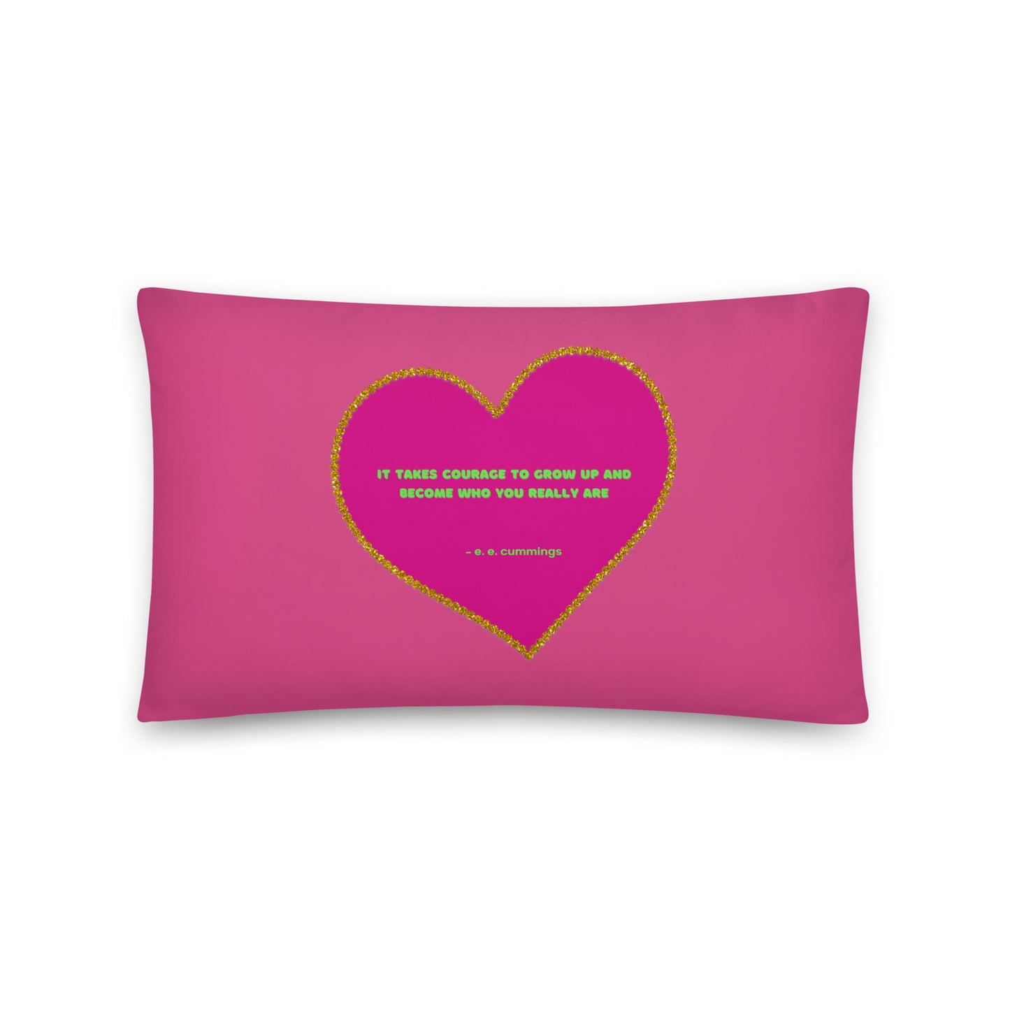 Healing Pillow - Gift for Teen & Young Adult - Encourage - e. e. cummings