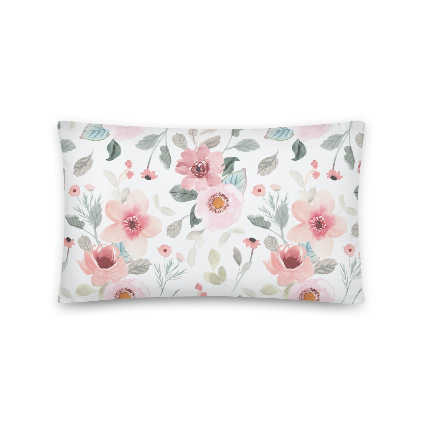 Healing Pillow - Self-compassion - Alan Watts - White floral