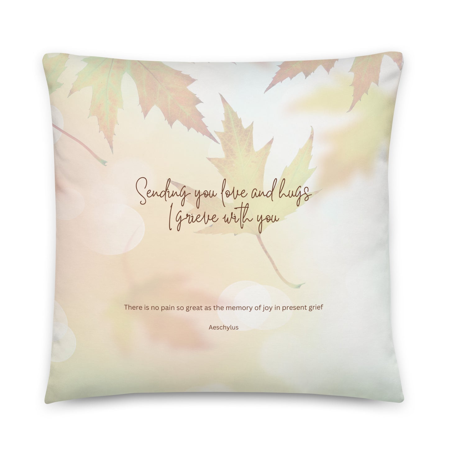 Healing Pillow - Grief & Loss - Sympathy Gift - Aeschylus