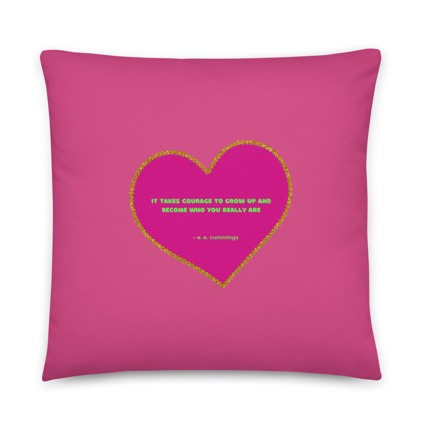 Healing Pillow - Gift for Teen & Young Adult - Encourage - e. e. cummings