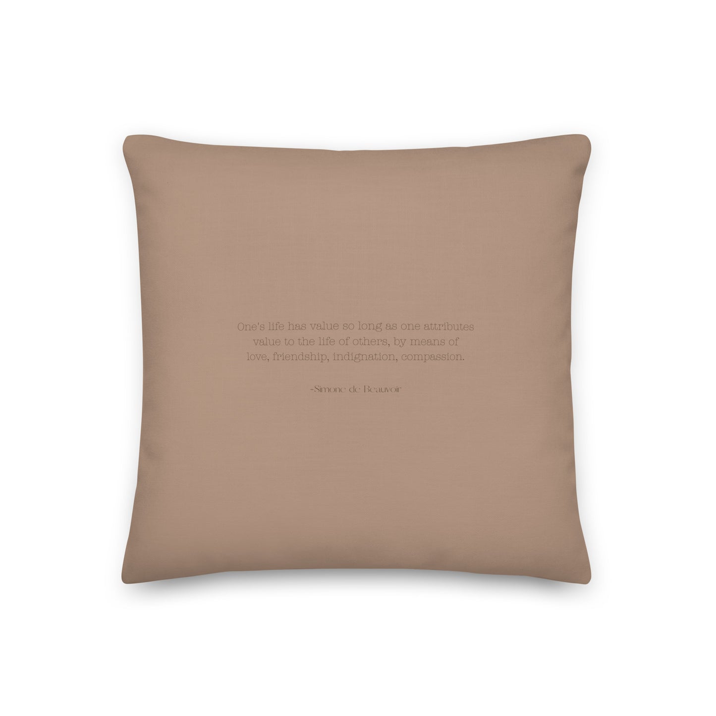 Healing Pillow - Love & Relationships - Love of Life - Simone de Beauvoir