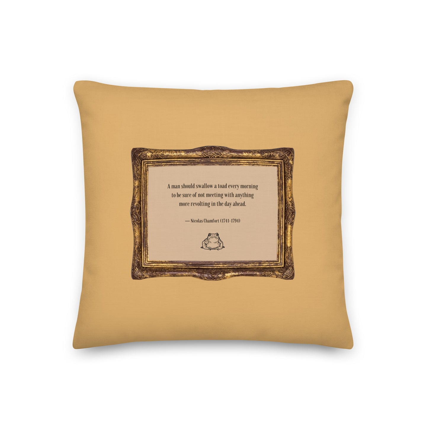 Healing Pillow - Funny gift - Gratitude - Eat a toad - Chamfort