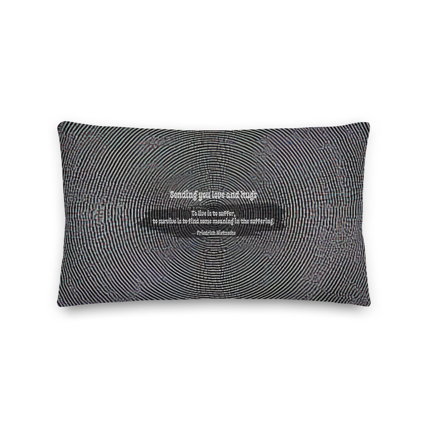 Healing Pillow - Gift to Encourage friends or family in difficult times - Grief - Nietzsche